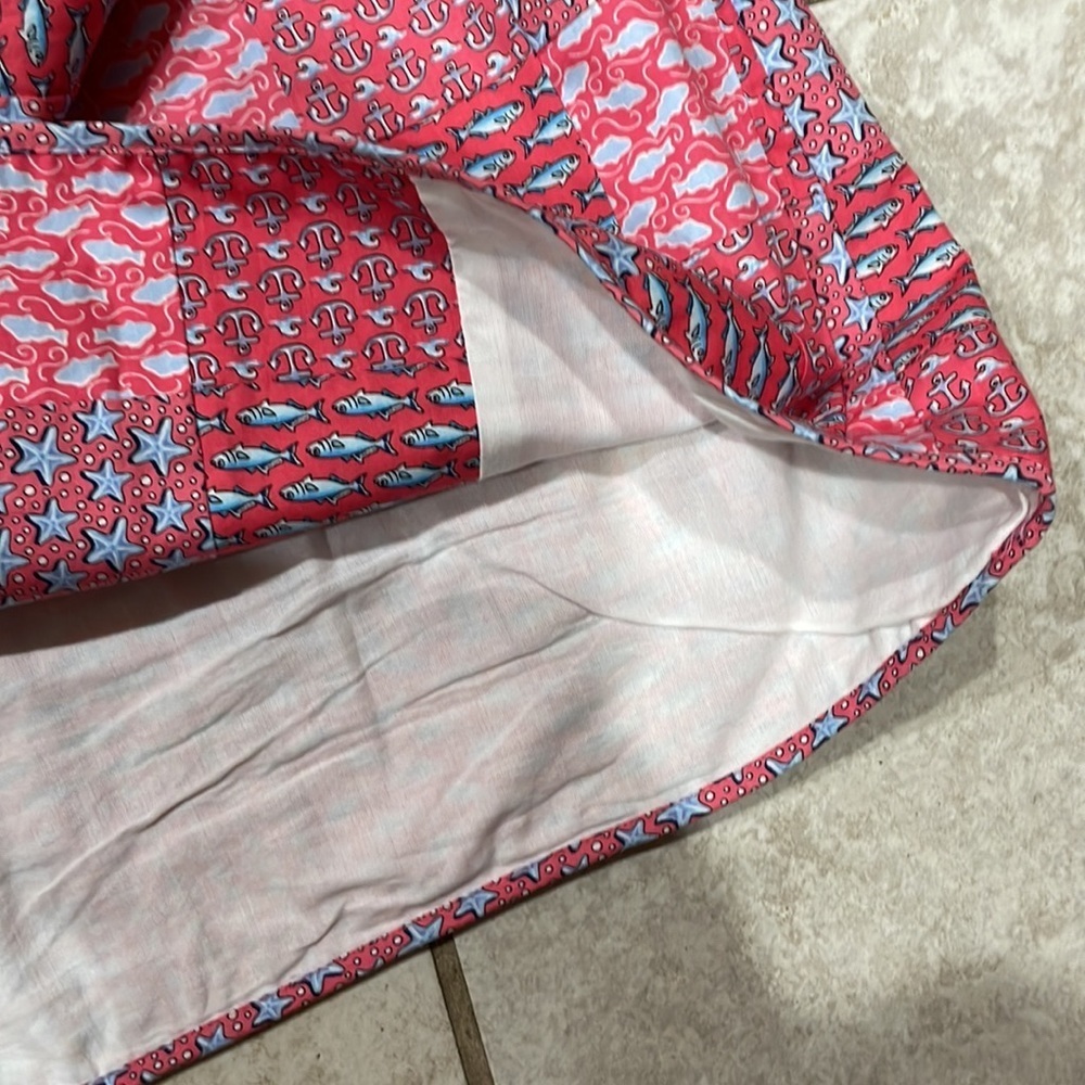 Vineyard Vines Pink Patchwork Faux Wrap Skirt 4 - Picture 5 of 5